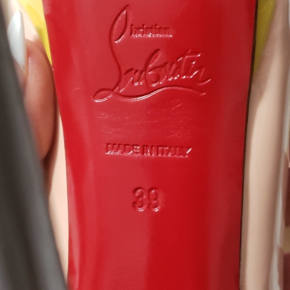 Christian Louboutin Tri~Color Sling~Backs - Picture 6 of 7